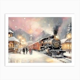 Christmas Train 13 Art Print