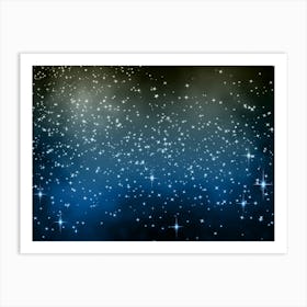 Evening Night Shining Star Background Art Print