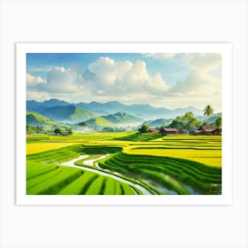 Green Paradise: A Portrait of Rural Bliss Art Print