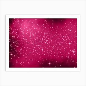 Violet Red Shining Star Background Art Print