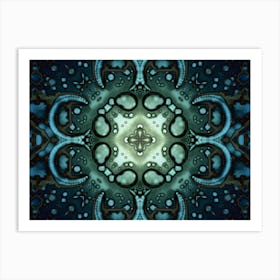 Abstraction Watercolor Blue Art Print