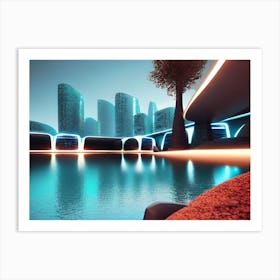 Futuristic City 65 Art Print