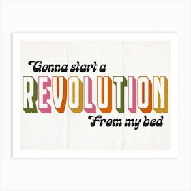 Revolution From My Bed, Oasis Multicoloured Art Print