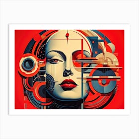 Abstract Illustration Of A Woman And The Cosmos 59 Art Print