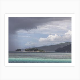 Storm Clouds Over A Tropical Island Art Print