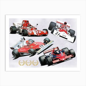 Legends of Formula One: Niki Lauda 1 Art Print
