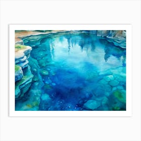 Blue Pool Art Print