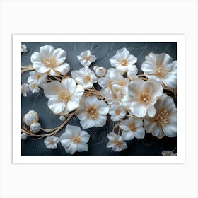 Silk Flowers Art Print