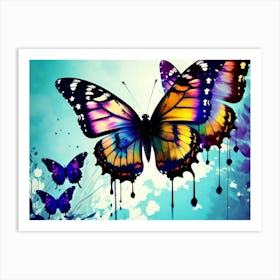 Colorful Butterflies 163 Art Print