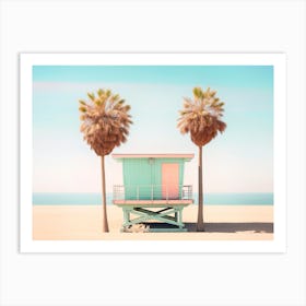 California Dreaming - Pacific Lifeguard Tower Art Print