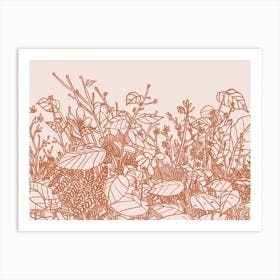 Floral Forest Sienna Art Print