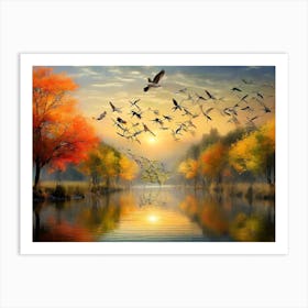 Birds In The Sky Art Print