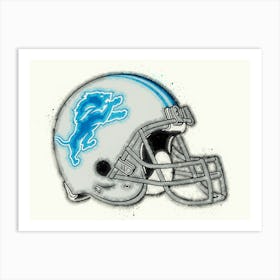 Detroit Lions Helmet Art Print