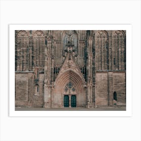 The Gothic Cathedral Gate In Magdeburg 02 Art Print