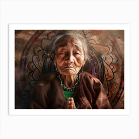 Shantiva zaga Praying with compasion Art Print