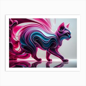 3d Cat 3 Art Print