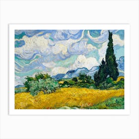 Wheat Field With Cypresses (1889), Vincent Van Gogh Art Print