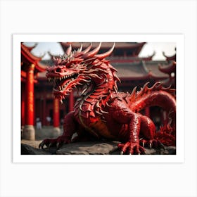 Chinese Red Dragon 4 Art Print