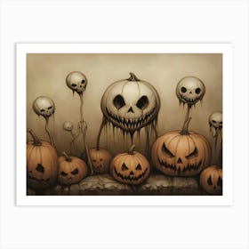 Halloween Pumpkins 17 Art Print