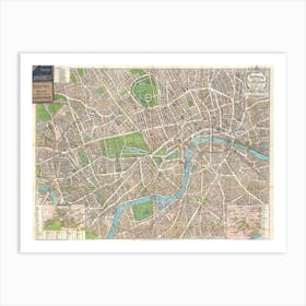 1924 Geographia Pictorial Map Of London Art Print