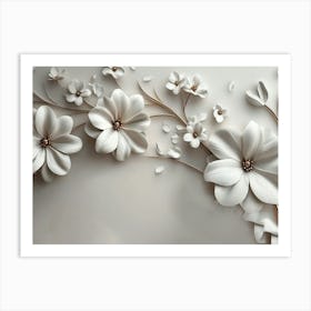 White Flowers 28 Art Print