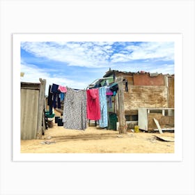 Laundry Scene in Walvis Bay, Namibia (African Series) Art Print