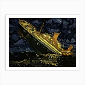 Sinking Of The Titanic 1 Art Print