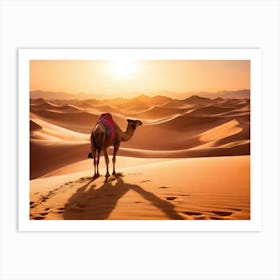 Camel In The Desert 22 Art Print