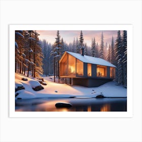A Cabin In The Woods 3 Art Print