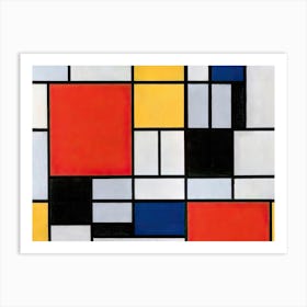 Composition With Red, Yellow, Blue, And Black, Piet Mondrian Art Print