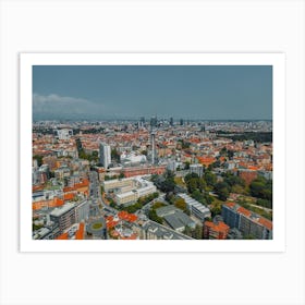 Aerial photo. Beautiful view of Milan against the blue sky Art Print