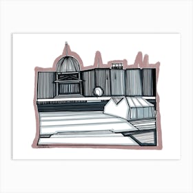 Black And White Venice View Art Print