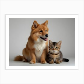 Dog And Cat 02 Art Print