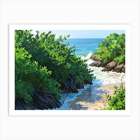 Beach Scene 1 Art Print