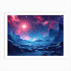 Space Landscape 2 Art Print