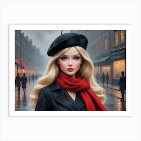 Girl In A Hat 2 Art Print