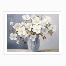 White Flower Arrangement Painting Art Print