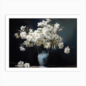 Moody Flower Arrangement Painting Art Print