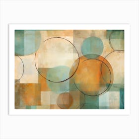 Abstract Circles Canvas Print 1 Art Print