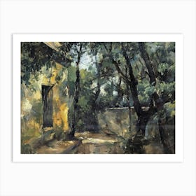 Luminous Forest Painting Inspired By Paul Cezanne Art Print