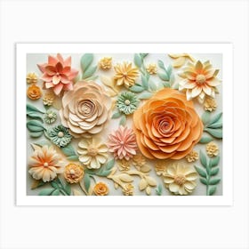 3d Floral Craft 2 Art Print