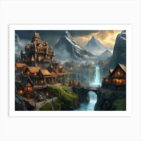 Dwarven Village 1 Art Print