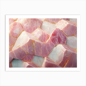 The Texture Of Light Pink Marble 3 Art Print