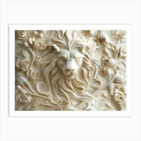 Lion Head 10 Art Print