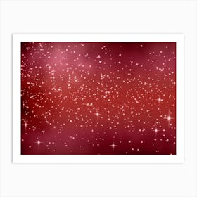 Pink And Rose Tone Shining Star Background Art Print