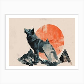 Wolf In The Mountains Art Print