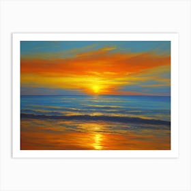 Sunset At The Beach 92 Art Print