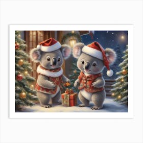 Christmas Animals 26 Art Print