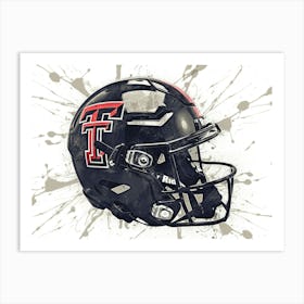 Texas Tech Red Raiders NCAA Helmet Poster Art Print