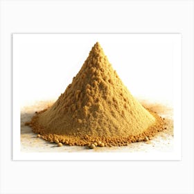 Heap Of Brown Powder With Scattered Small Balls Art Print